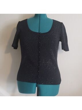 St. John Evening By Marie Gray Short Sleeve Sweater